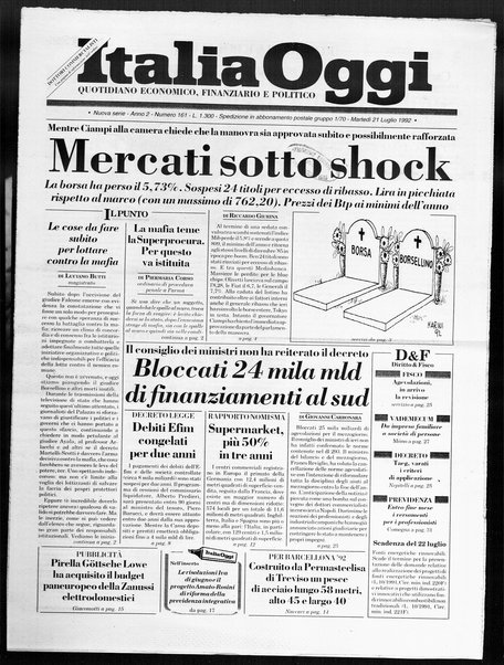 Italia oggi : quotidiano di economia finanza e politica